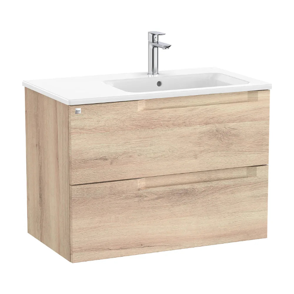 Mueble de Baño con Lavabo a Derecha Madera de 80 cm Colección Aleyda Beige Roca - Vista 1