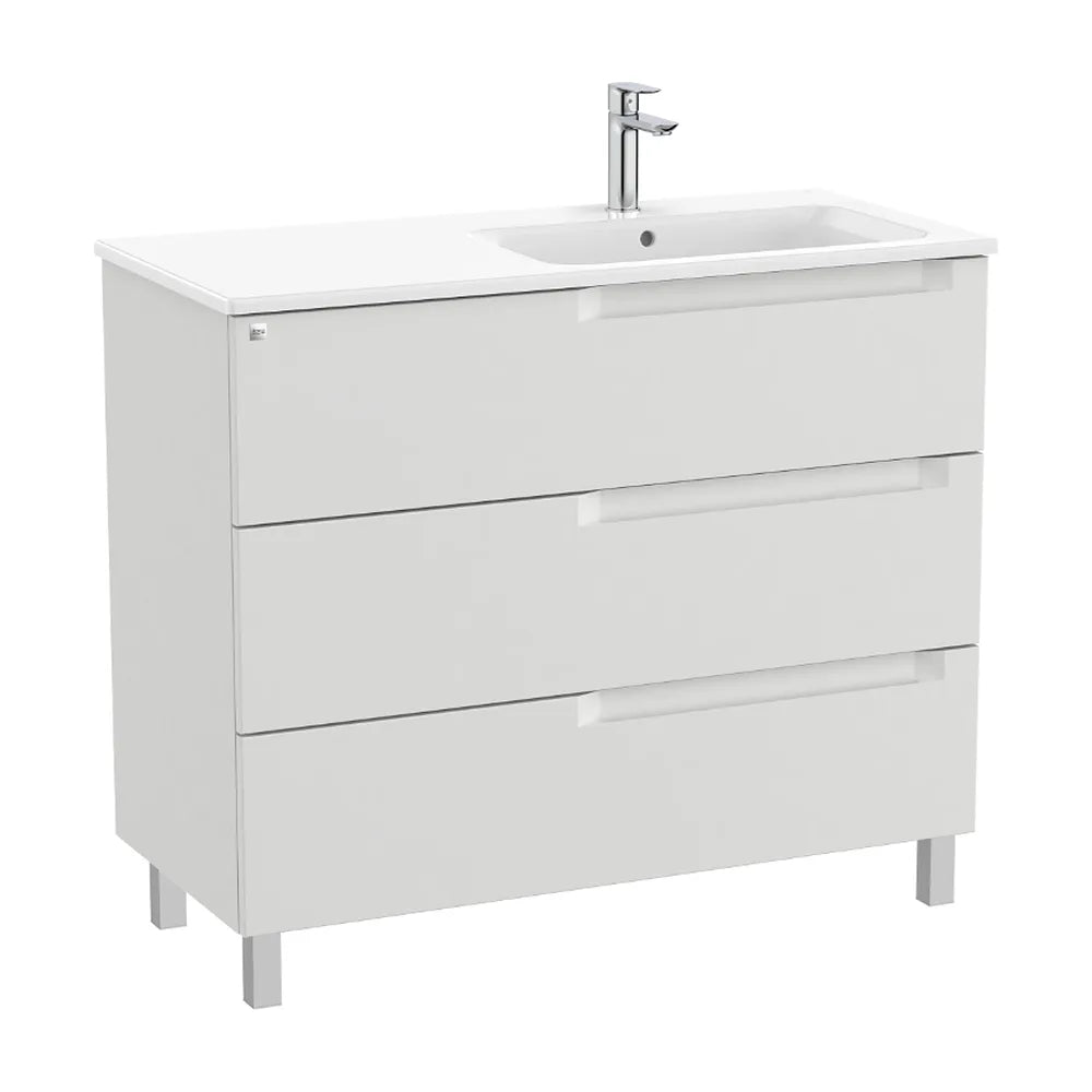 Mueble de Baño con Lavabo a la Derecha Gris Piedra de 100 cm Colección Aleyda Roca - Vista 1