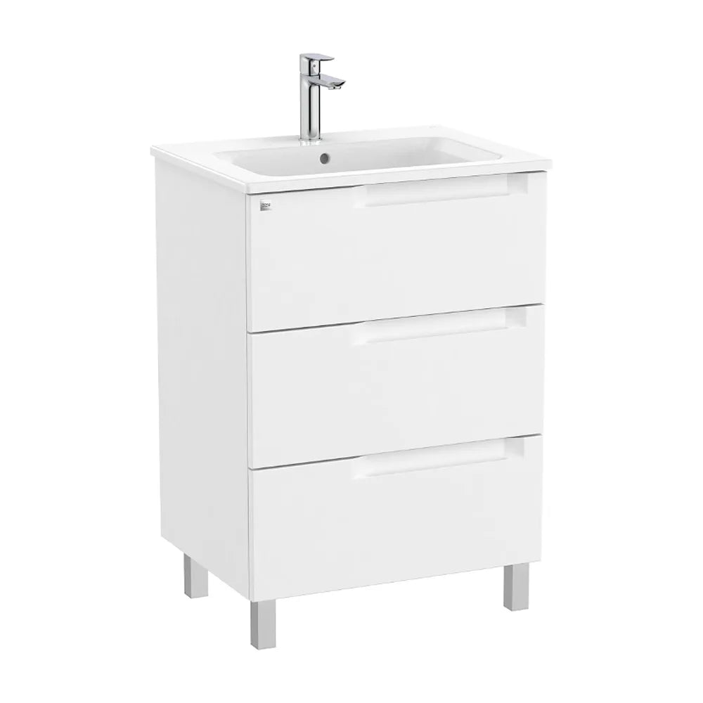 Mueble de Baño con Lavabo Centrado de 60 cm Colección Aleyda Blanco Mate Roca - Vista 1