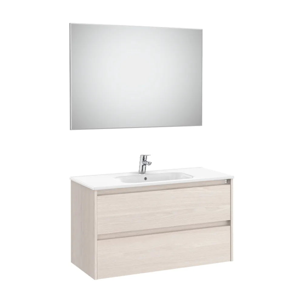 Conjunto de Lavabo de 2 Cajones en Nórdico Tenet 100 cm Fresno Roca - Vista 1