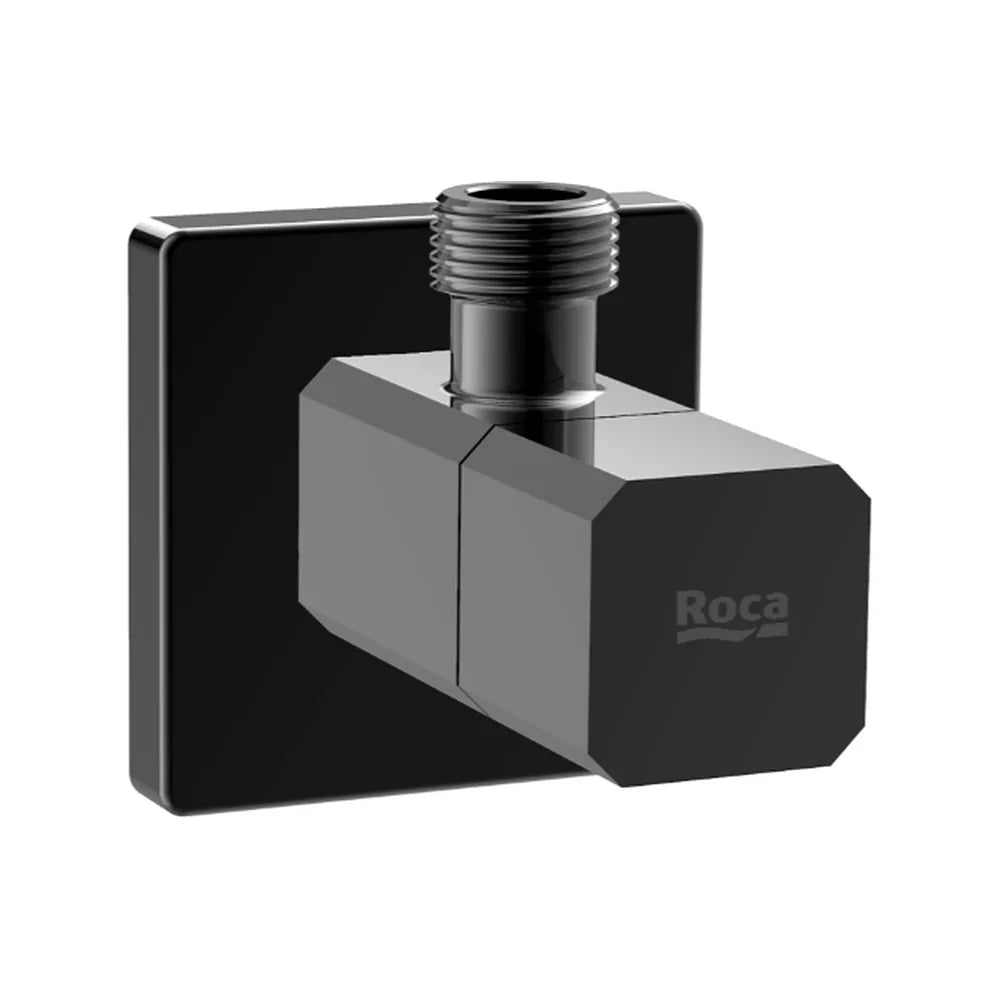 Llave de corte 1/2"-3/8" para el cierre del paso por tubería negro mate Aqua Square Roca - Vista 1