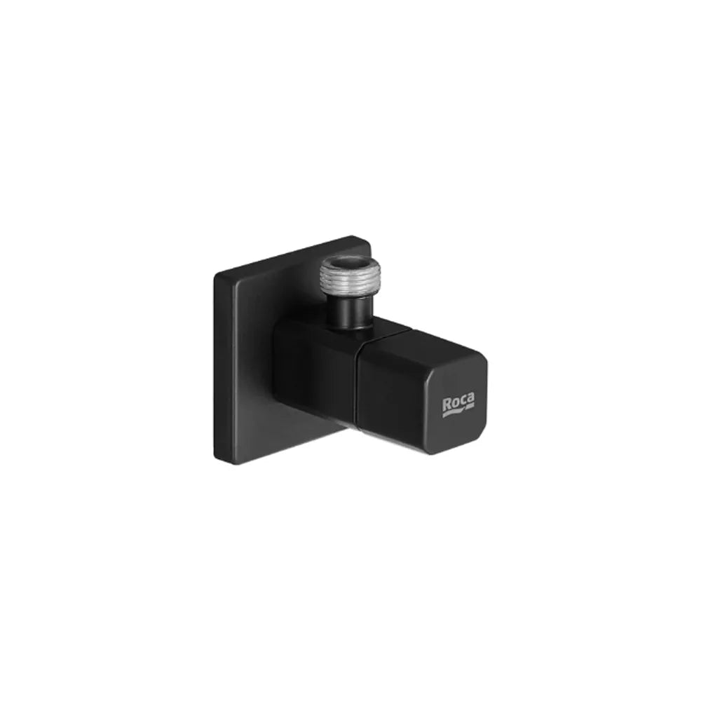 Llave de corte 1/2"-3/8" para el cierre del paso por tubería negro mate Aqua Square Roca - Vista 2