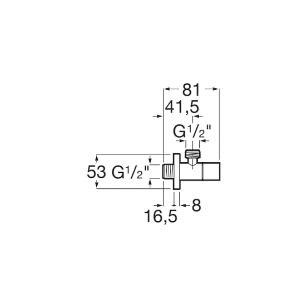 Llave de Corte 1/2"-1/2" para Cierre de Paso por Tubería Oro Rosado Square Aqua Roca - Vista 2