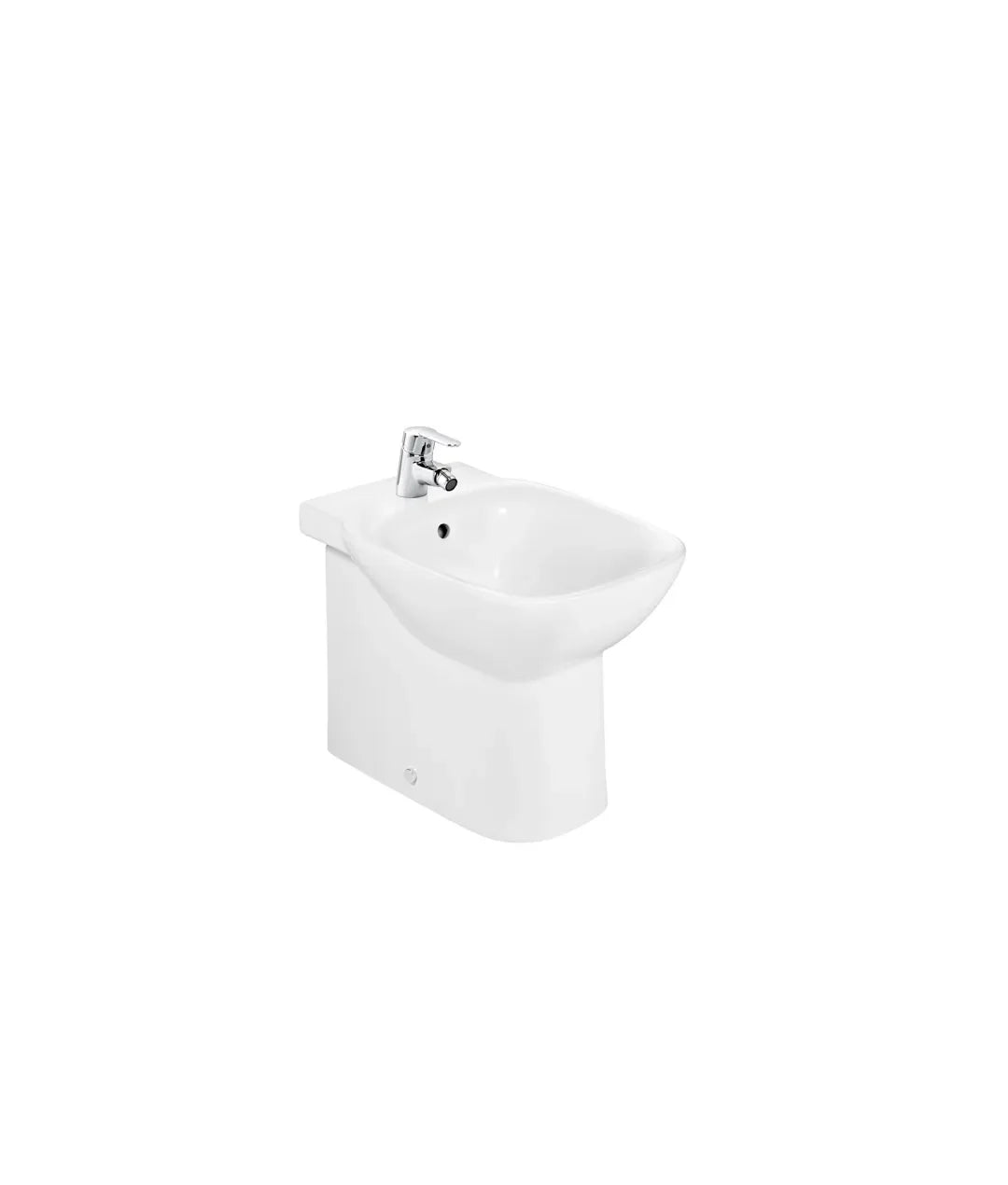 Bidet de forma compacta de 35,5 cm fabricado en porcelana de color blanco Debba Roca - Vista 1