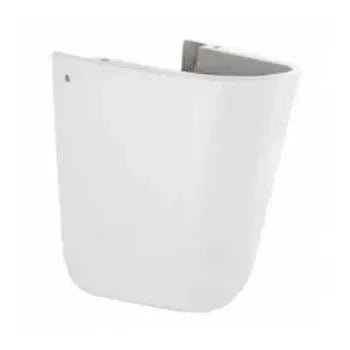 Lavabo con semi pedestal de 55 cm en porcelana blanca de alta calidad CETUS de Unisan 5