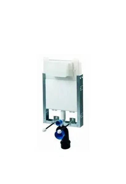 Cisterna de doble descarga con soporte metálico y kit de fijación resistente SANBEST de Unisan