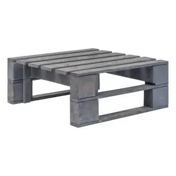 Muebles de palets de 6 piezas con cojines fabricados en madera y poliéster de color gris y rojo de vidaXL 3
