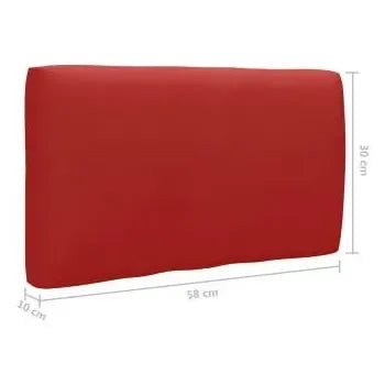 Muebles de palets de 6 piezas con cojines fabricados en madera y poliéster de color gris y rojo de vidaXL 8