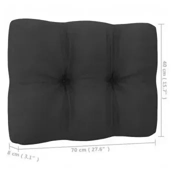 Conjunto de muebles para jardín de madera con acabado en gris y cojines con acabado gris antracita de vidaXL 10