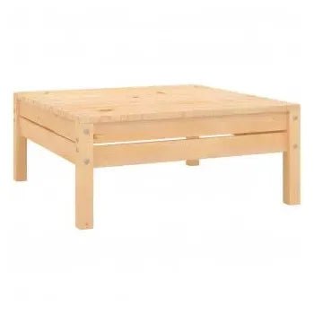 Juego de muebles de jardín de 5 plazas con sofás y reposapiés en madera maciza de pino acabado de vidaXL 5