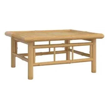 Set de sofás y silla con reposapiés con mesa para jardín de 6 piezas fabricado en bambú con cojines de vidaXL 8