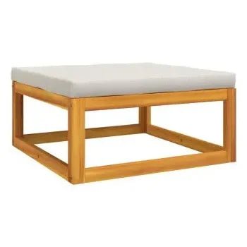 Set de sofás y reposapiés para jardín de 6 piezas fabricado en madera de acacia con cojines gris de vidaXL 6