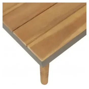 Conjunto de muebles para el jardín fabricado en madera acacia color marrón y gris de vidaXL 4