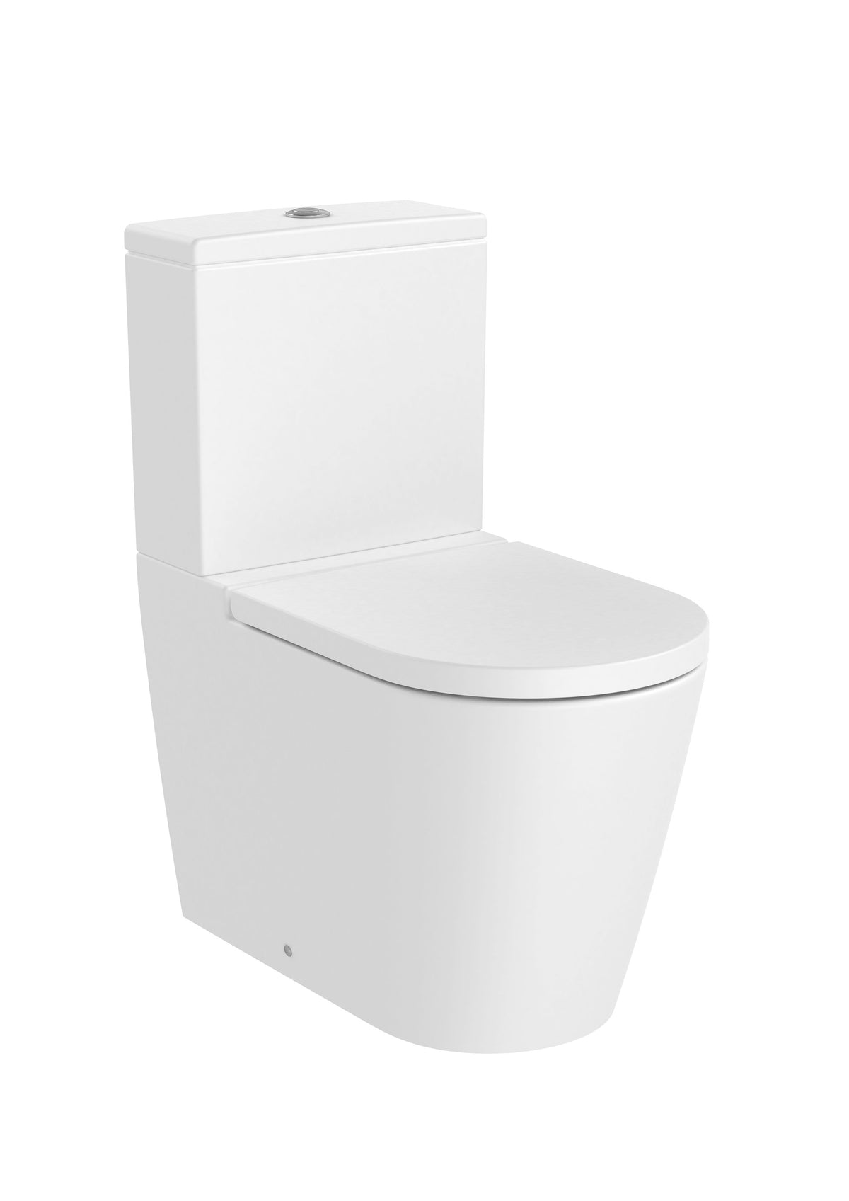 Inodoro Completo con Tecnología Rimless y Tanque Bajo y Asiento Amortiguado Salida Dual Inspira Round Blanco Mate Roca