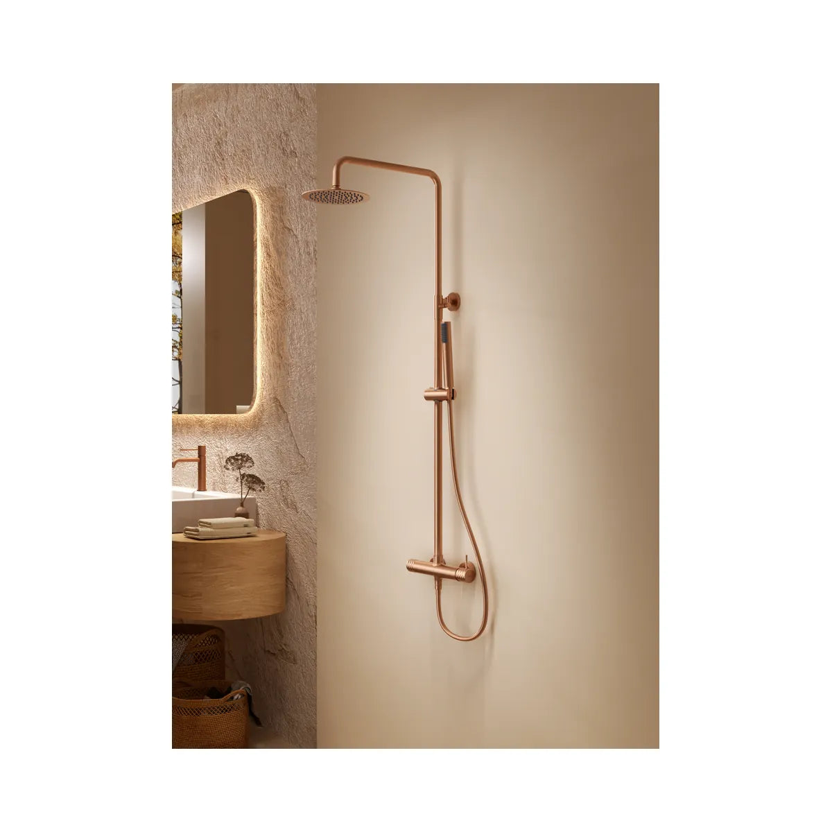 Ducha Monomando Genova Oro Cepillado Imex | Merkimarket - ambiente_2 - Imex