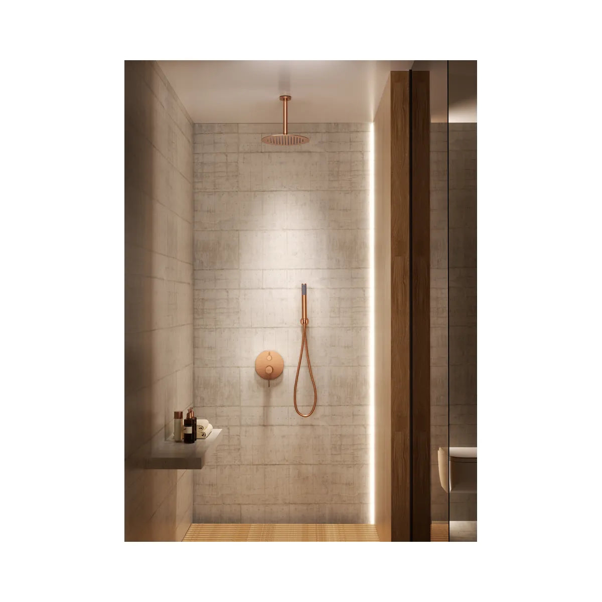 Conjunto Ducha Monomando Empotrado Imex Negro Mate - ambiente_1 - Imex