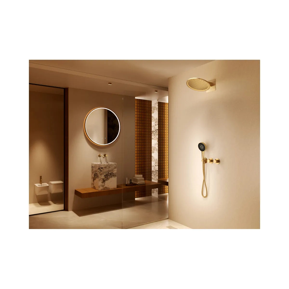 Conjunto Ducha Termostático Imex Bolonia Black Gun Metal - ambiente_1 - Imex