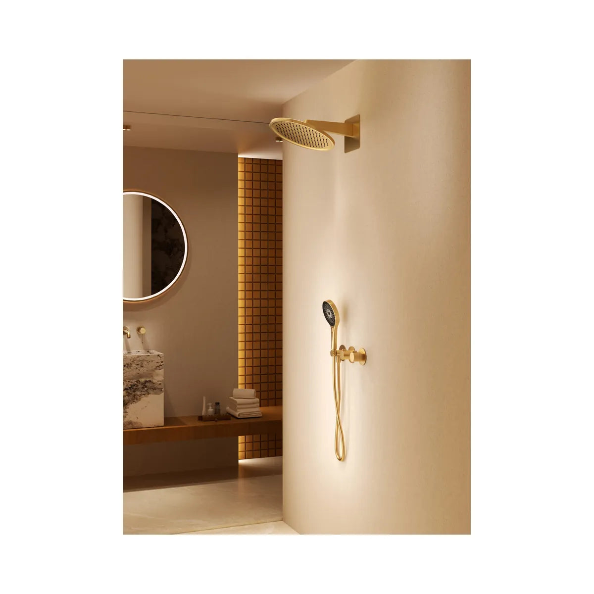 Conjunto Ducha Termostático Imex Bolonia Black Gun Metal - ambiente_2 - Imex