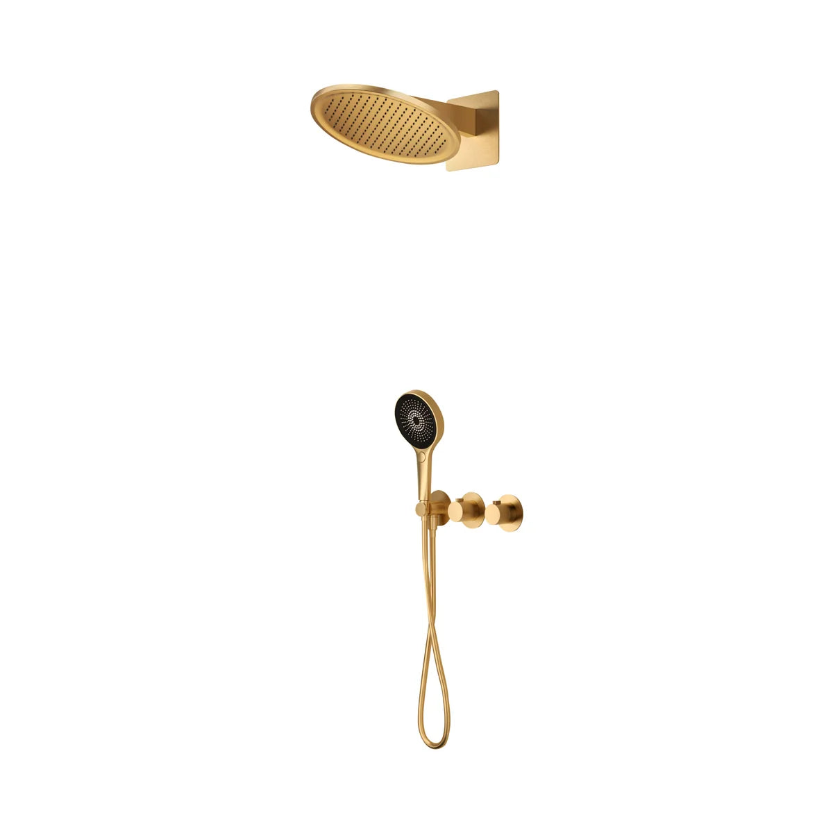 Conjunto Ducha Termostático Imex Bolonia Oro Cepillado - principal - Imex