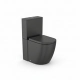 Inodoro de Pie Completo con Salida Dual color Negro Mate Tecnología Rimless Roca Meridian Vortex