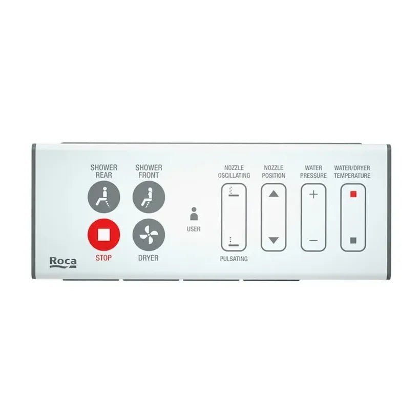 Inodoro con salida horizontal de 35,5 cm fabricado en porcelana de color blanco Victoria Multiclean Roca 8