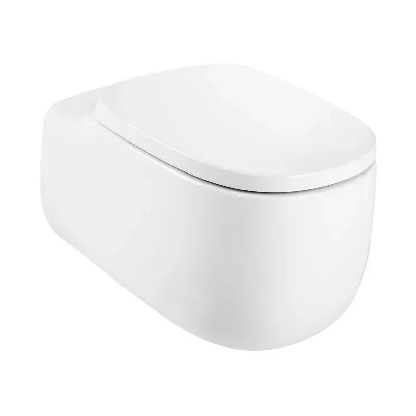 ROCA BEYOND Pack Wall-hung Toilet Rimless 58 Cm Depth Soft-close Lid Cistern __plate_push Button__ Horizontal Outlet