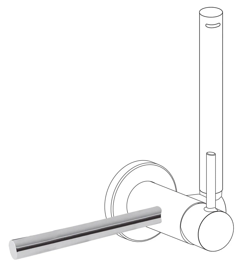 Accesorio porta toallas para grifo con ducha para inodoro con acabado cromado Study de Tres