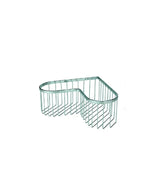 Corbeille d'angle de bain en acier inoxydable chromé fixation murale de Aquore