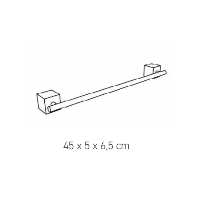 Toallero de barra de acero satinado moderno de 45 cm CURVE de Aquore 2