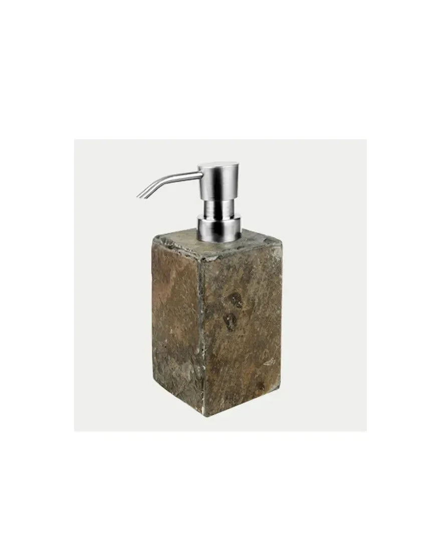 Dosificador de jabón elegante fabricado con piedra Stone de 7 5x16 cm natural de Aquore