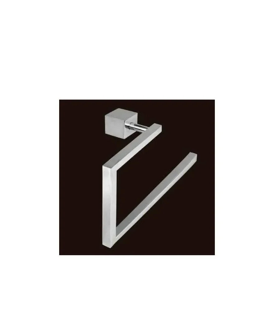 Anilla para baño fabricada con latón de 22x7 cm con acabado color cromado KING de Aquore