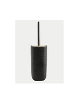 Balai de sol en polirésine et bois finition noire design moderne debout KUBIC Aquore