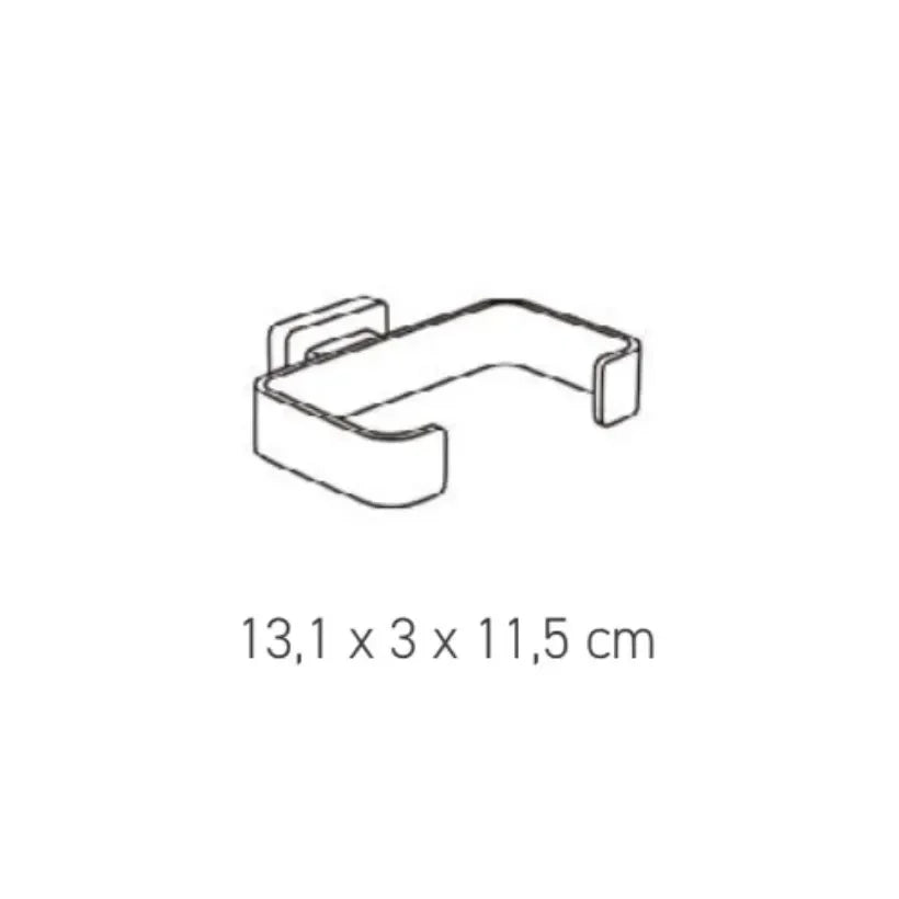 Portarrollos de reserva para baño latón con acabado cromado de diseño moderno Noah de Aquore 2