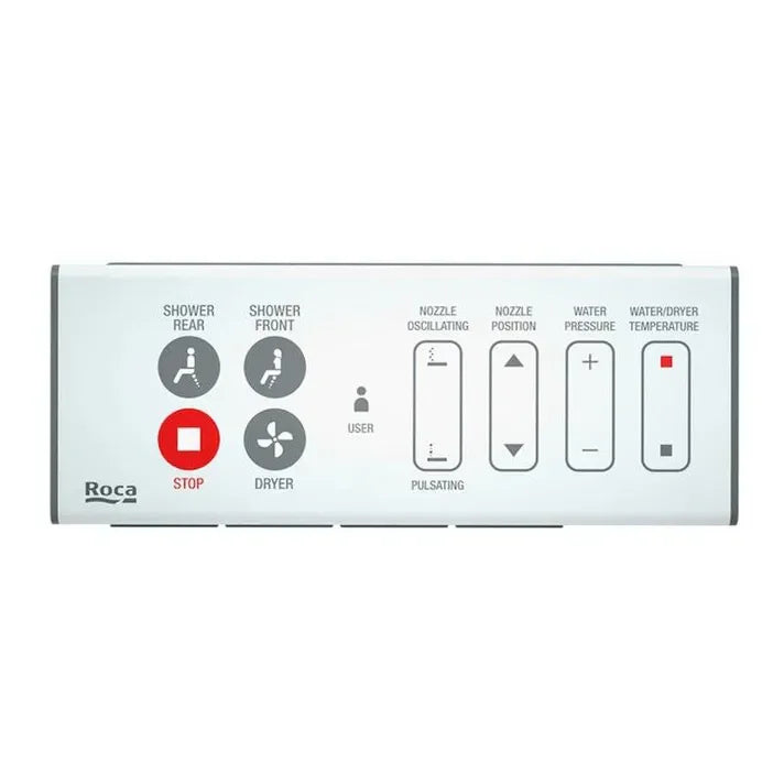 Asiento y tapa de 35,8 cm con control de mando a distancia Multiclean Premium Square Roca - Vista 4