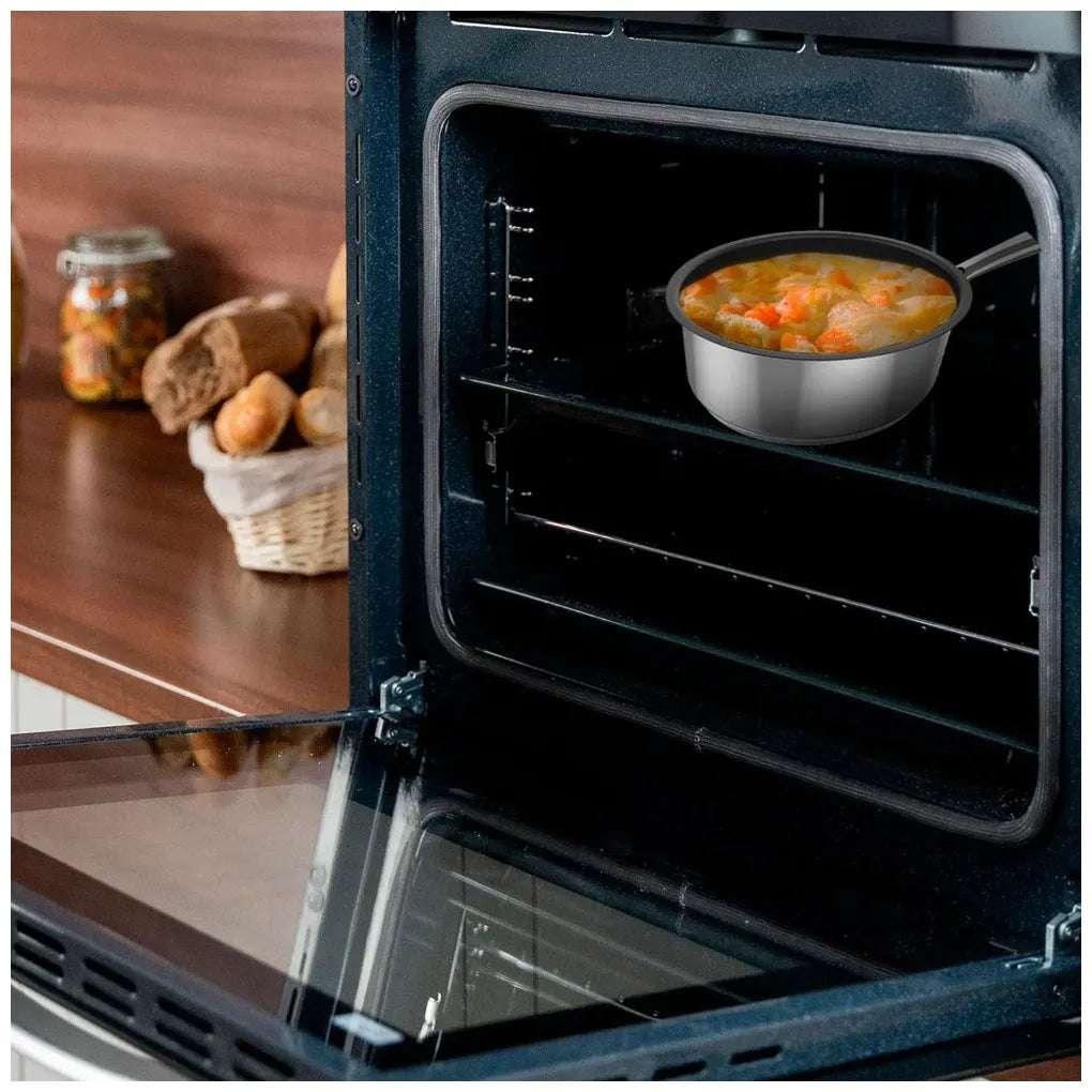 Cazo de Acero Inoxidable 16cm con Tapa de Cristal, Apto para Inducción y Horno de Cecotec 8
