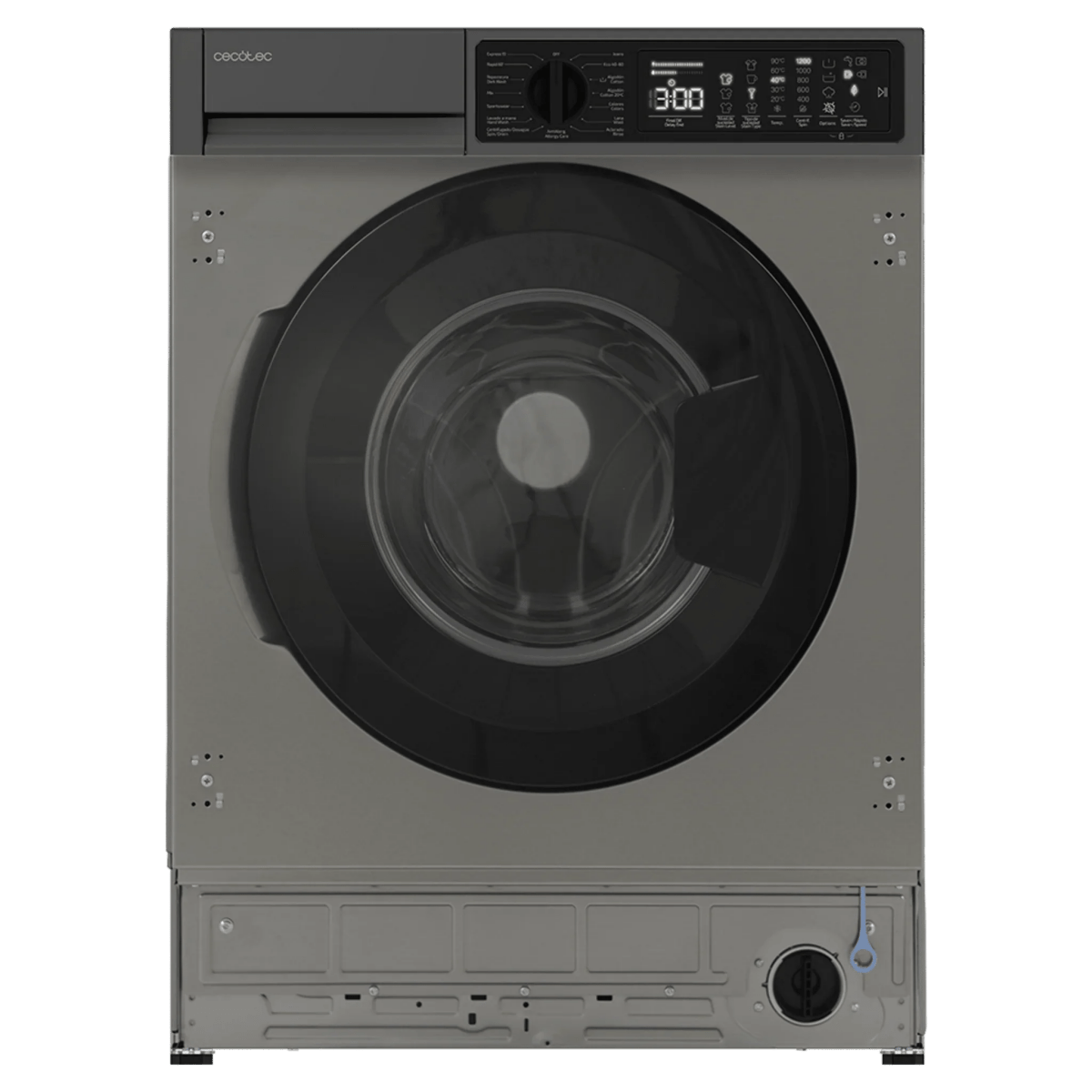 Lavadora Integrable Bolero DressCode 750 BI Inverter Inox 7kg 1200rpm 15 Programas Motor Inverter Plus SteamMax