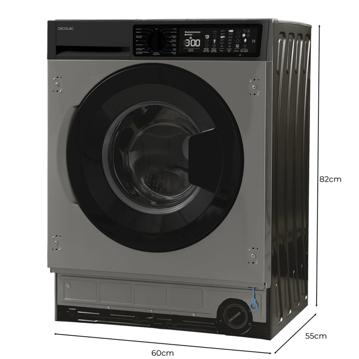 Lavadora integrable Bolero DressCode 850 BI Inverter de 8 kg 1400 rpm con motor Inverter Plus y 15 programas de Cecotec