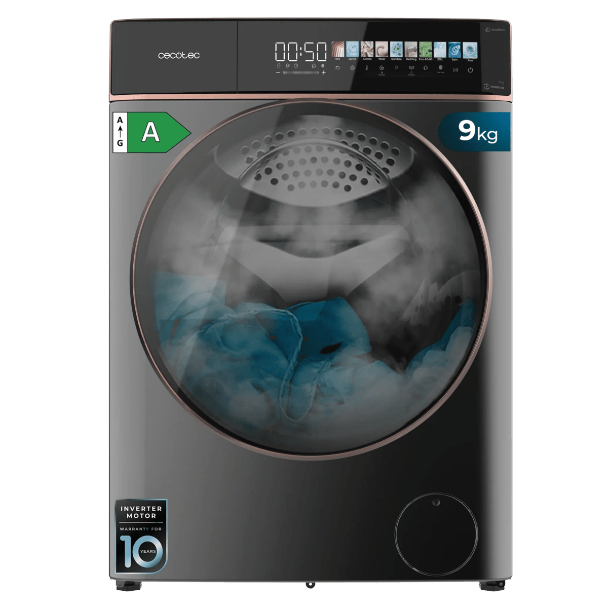 Lavadora Bolero DressCode 9900 Autodosis 9 kg FullColor Inverter 1400 rpm con 11 programas y tecnología avanzada 2