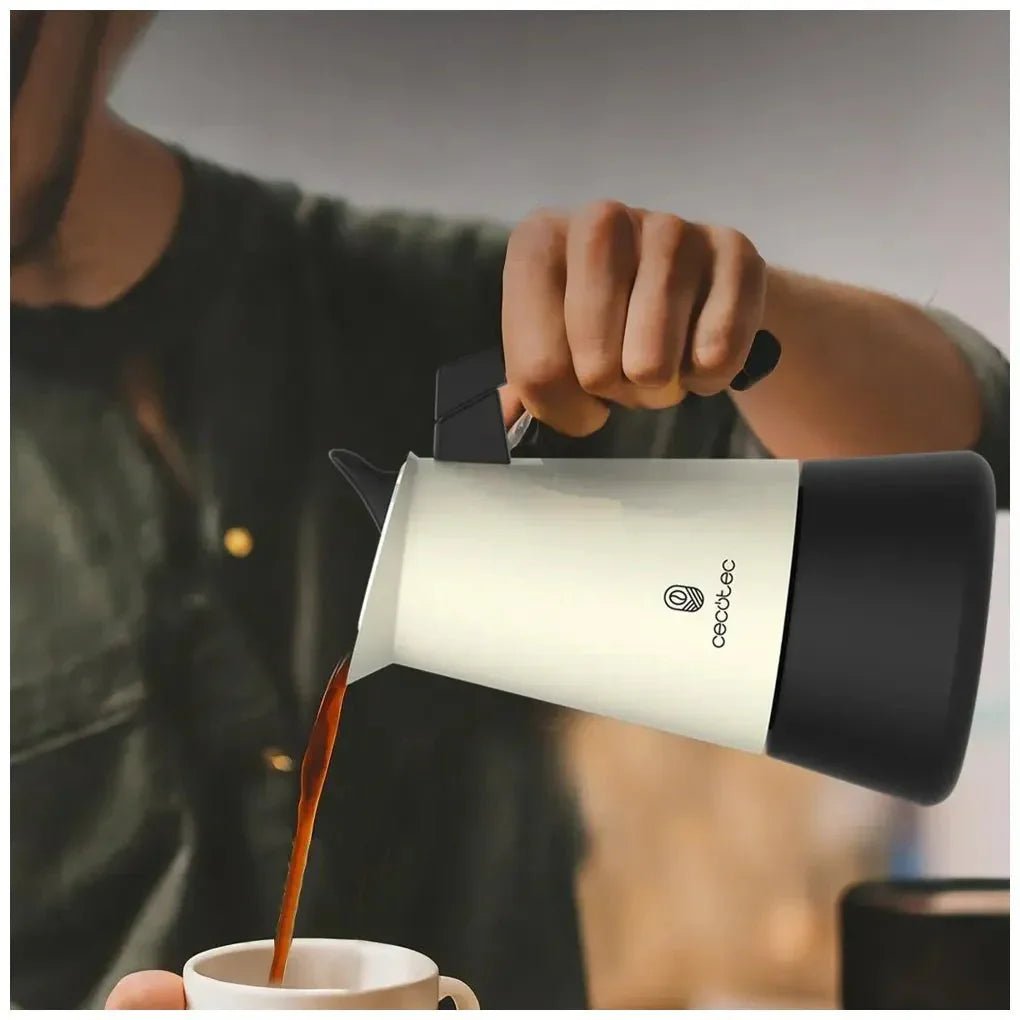 Cafetera Italiana de Acero Inoxidable para 4 Tazas, Elegante y Versátil de Cecotec 6