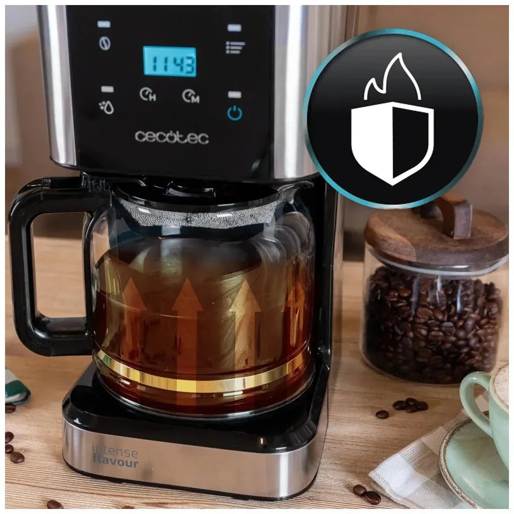Cafetera de Goteo Inoxidable con Panel Táctil y Temporizador para 12 Tazas de Cecotec 5