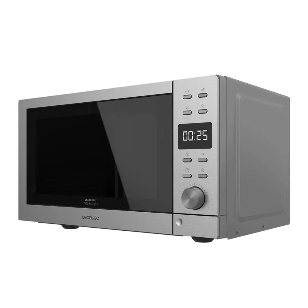Microondas sin Plato 20L, 700W, 8 Funciones, Diseño Acero Moderno de Cecotec 2