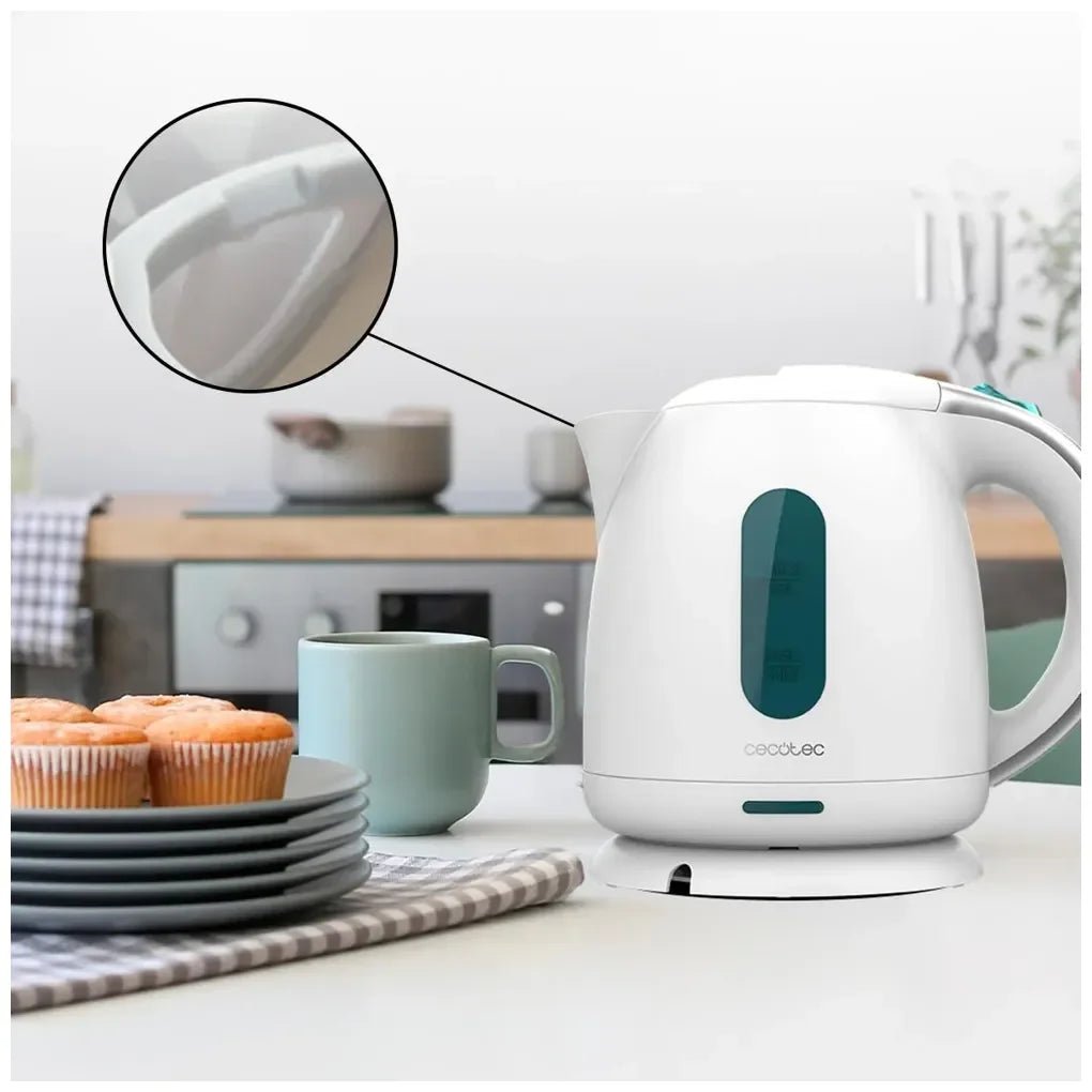 Hervidor de Agua 1L Blanco, Potente y Libre de BPA con Filtro Antical de Cecotec 6