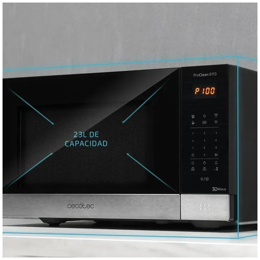 Microondas ProClean 6110: Potencia, Elegancia y Limpieza Fácil para tu Cocina de Cecotec 2