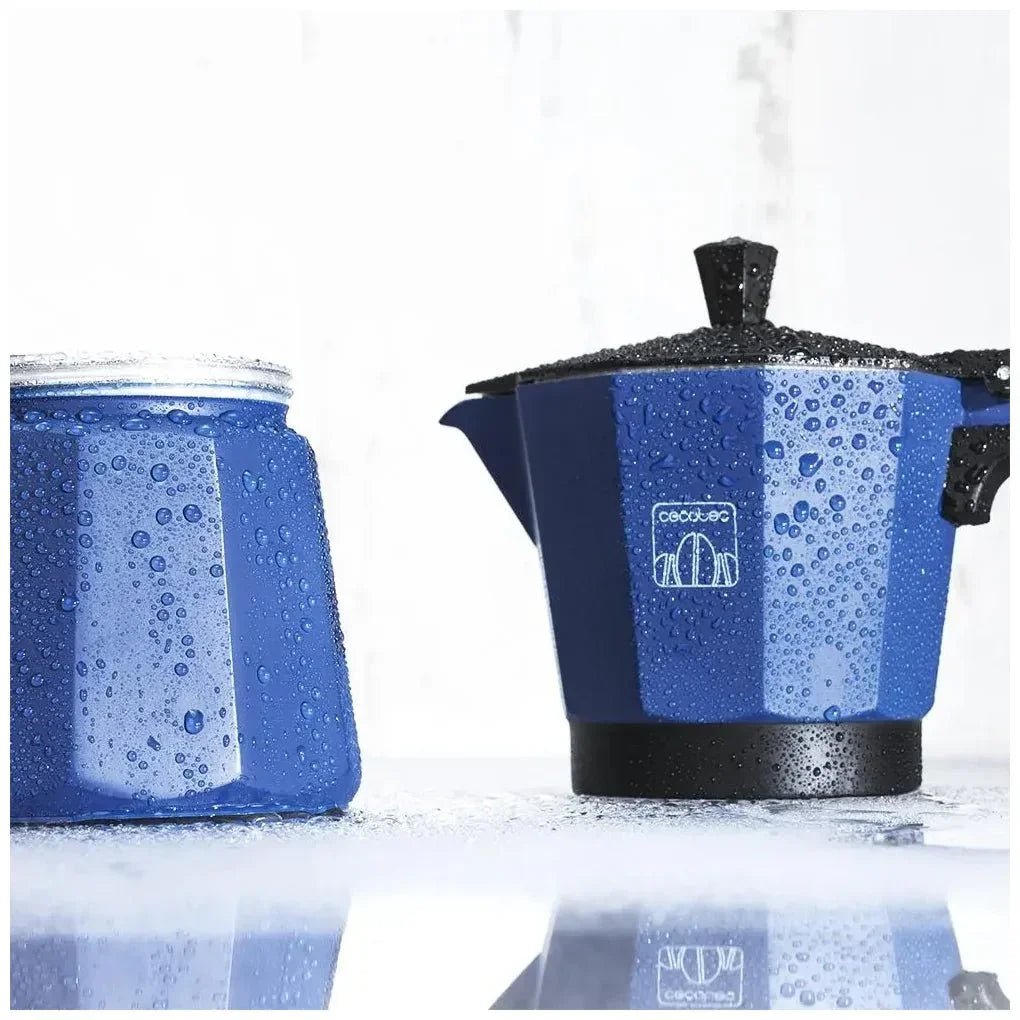 Cafetera Italiana Azul 3 Tazas: Elegancia y Sabor en Cada Espresso de Cecotec 5