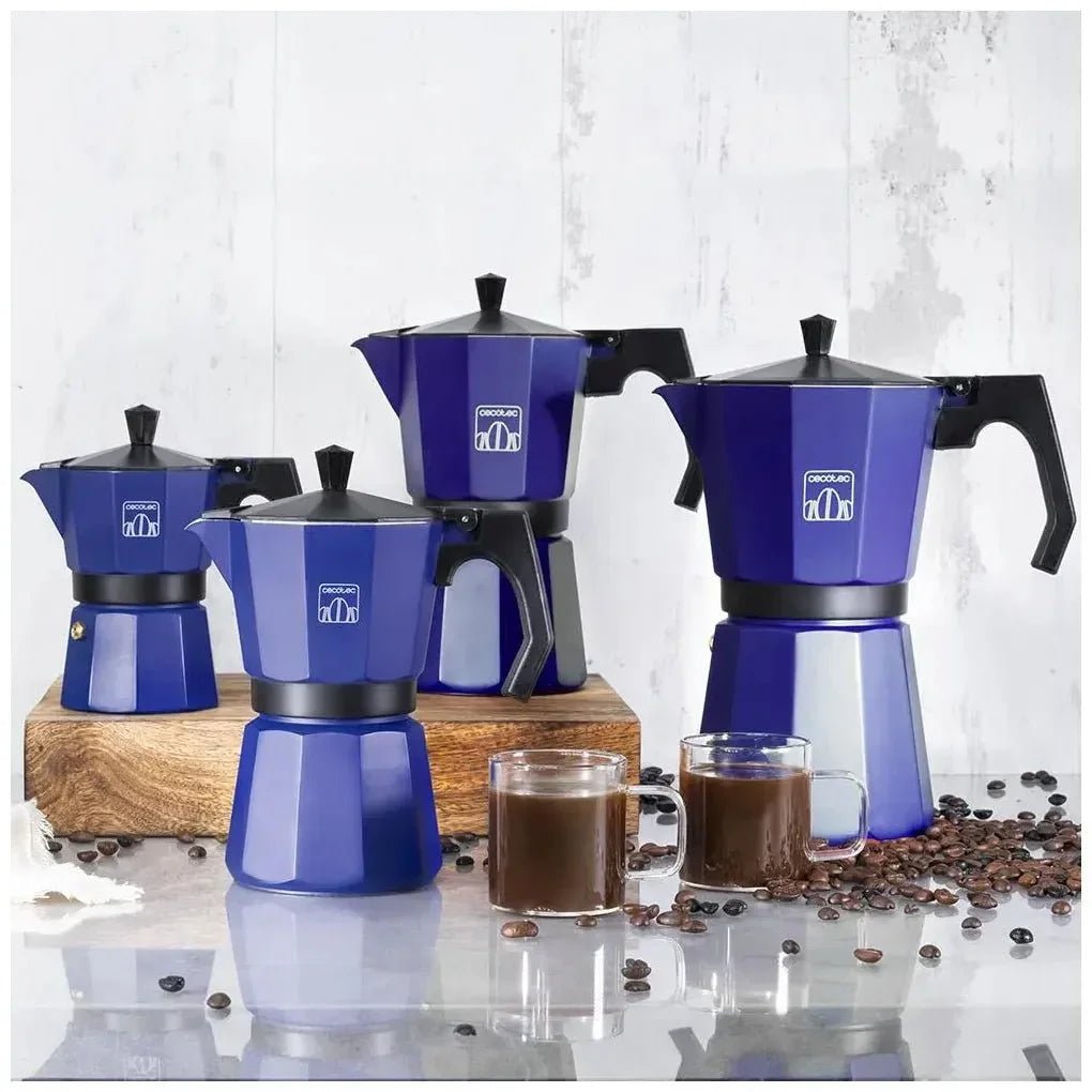 Cafetera Italiana Azul 3 Tazas: Elegancia y Sabor en Cada Espresso de Cecotec 8