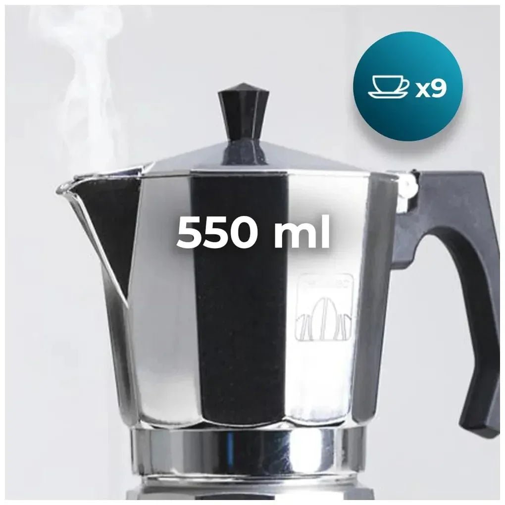 Cafetera Italiana de Aluminio para 9 Tazas con Filtro Inoxidable de Alta Calidad de Cecotec 5