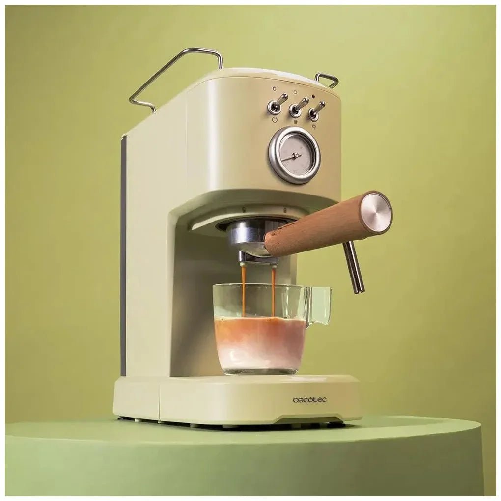 Cafetera Espresso Retro Verde 20 Bares con Vaporizador y Alta Potencia de Cecotec 6