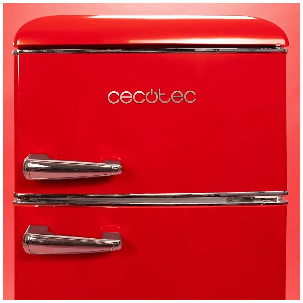 Mini Frigorífico Retro Rojo 86L con Luz LED y Diseño Vintage de Cecotec 8