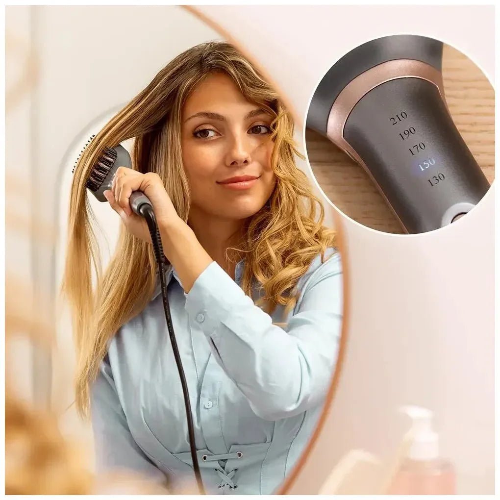 Cepillo Alisador Cuadrado con Cerámica y Pro Ionizer para Cabello Brillante de Cecotec 5