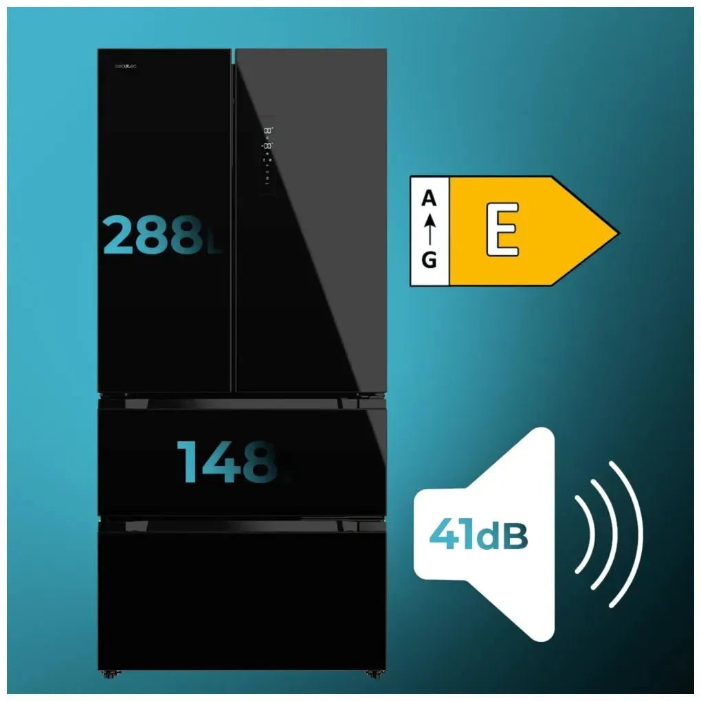 Frigorífico French Door Negro 436L, Eficiencia E, No Frost, Inverter Plus de Cecotec 4